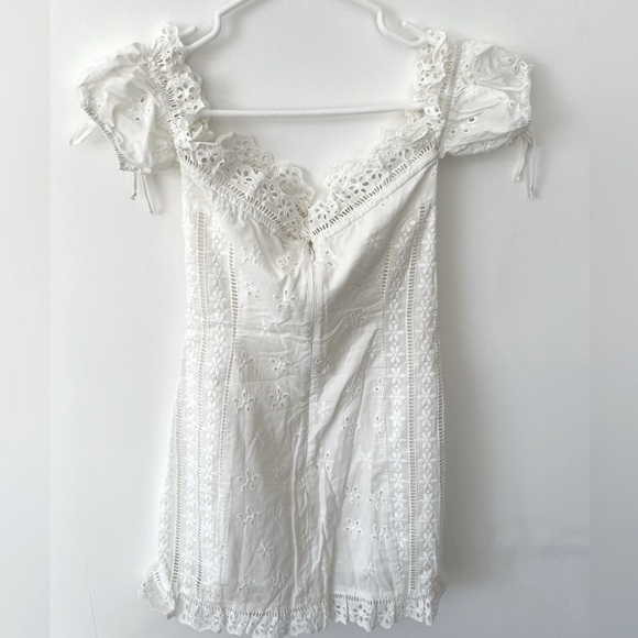 For Love& Lemon Anabelle Eyelet Lace-up Mini Dress - Picture 5 of 6
